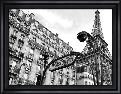 Framed Metropolitain, Paris Print