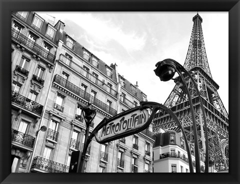 Framed Metropolitain, Paris Print