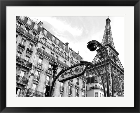 Framed Metropolitain, Paris Print