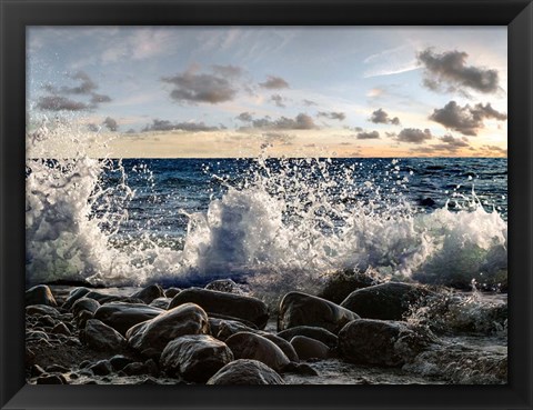 Framed Waves Crashing, Point Reyes, California Print