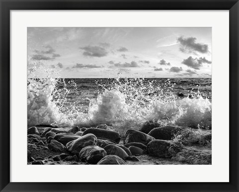 Framed Waves Crashing, Point Reyes, California (BW) Print