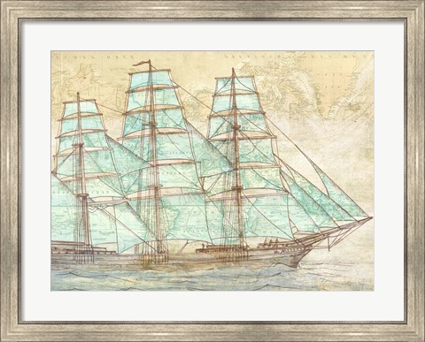 Framed Sailing to the World Print