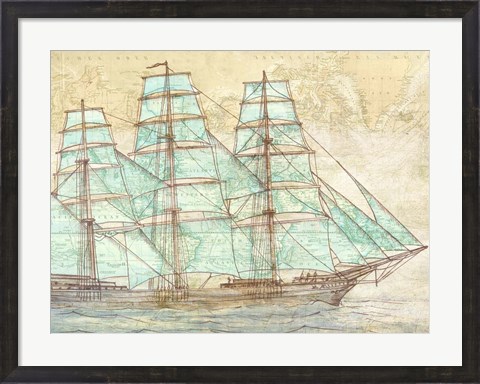 Framed Sailing to the World Print