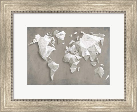 Framed Different World (Taupe) Print