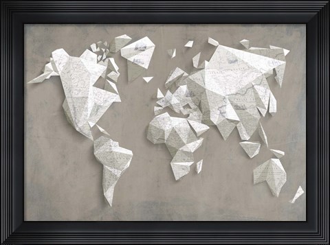 Framed Different World (Taupe) Print