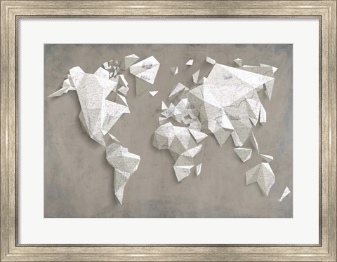 Framed Different World (Taupe) Print