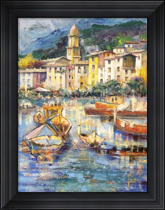 Framed Colori di Portofino Print