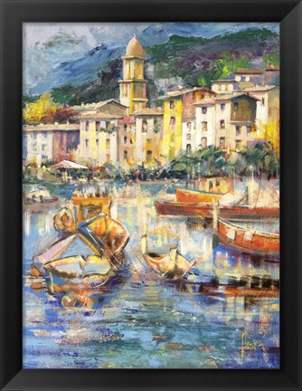 Framed Colori di Portofino Print