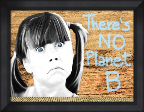 Framed No Planet B Print
