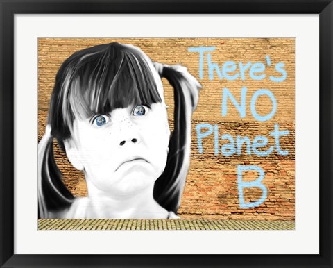 Framed No Planet B Print