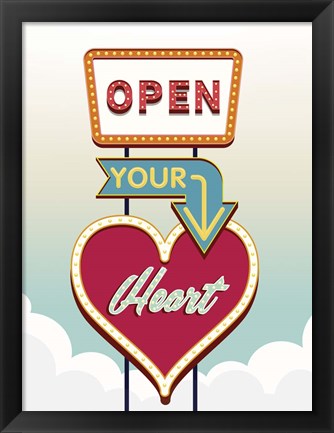 Framed Open Your Heart Print