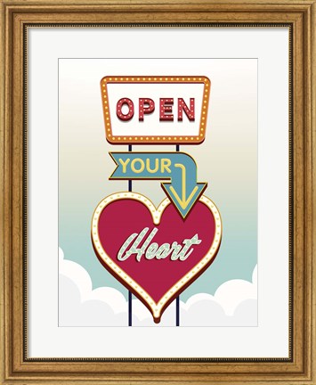 Framed Open Your Heart Print