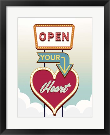 Framed Open Your Heart Print