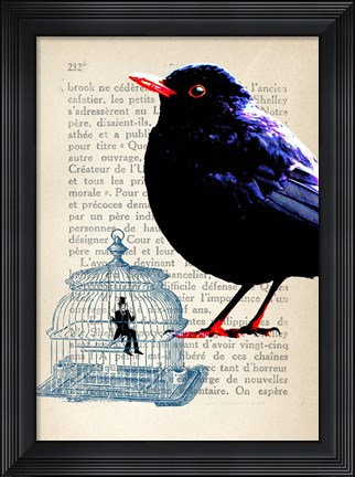 Framed Cage a l&#39;homme Print