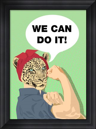 Framed She Can Do It! Print
