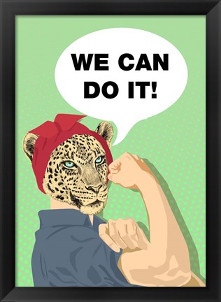 Framed She Can Do It! Print