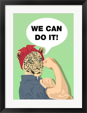 Framed She Can Do It! Print