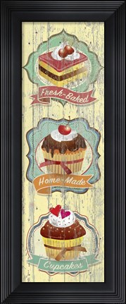 Framed Fresh-Baked Cupcakes Print