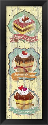 Framed Fresh-Baked Cupcakes Print