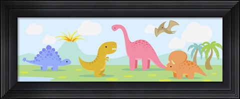 Framed Li&#39;l Dinos Print