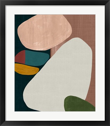 Framed Stacking Pebbles II Print