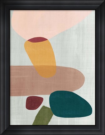 Framed Pink Pebbles I Print