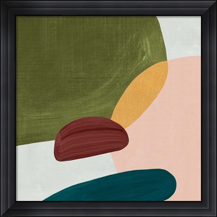 Framed Pink Pebbles II Print