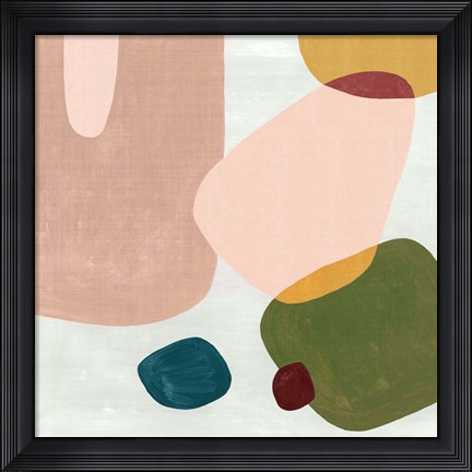 Framed Pink Pebbles III Print