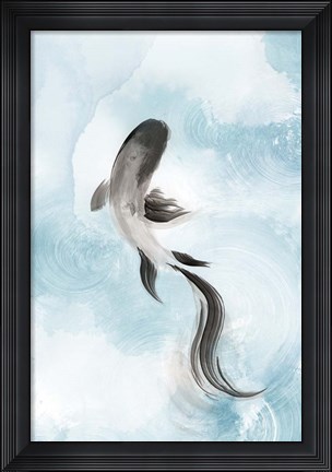 Framed Swimming Carp I Print