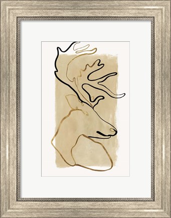 Framed Antlers I Print