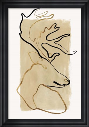 Framed Antlers I Print