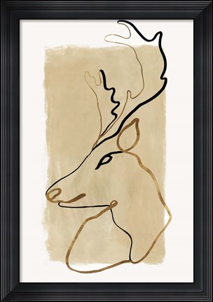 Framed Antlers II Print
