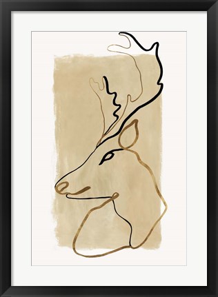 Framed Antlers II Print