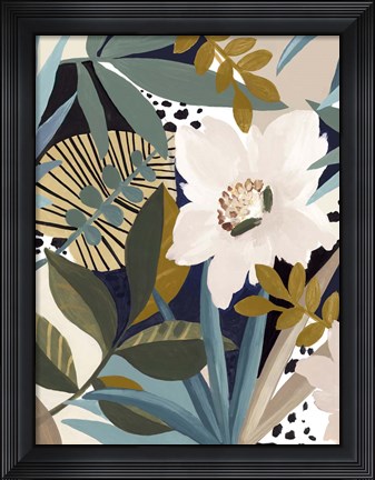 Framed Floral Symphony I Print