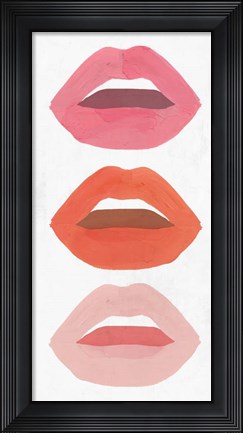 Framed Red Lips I Print