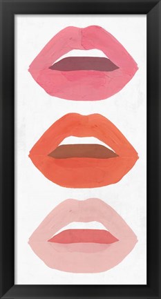 Framed Red Lips I Print