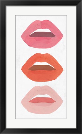 Framed Red Lips I Print