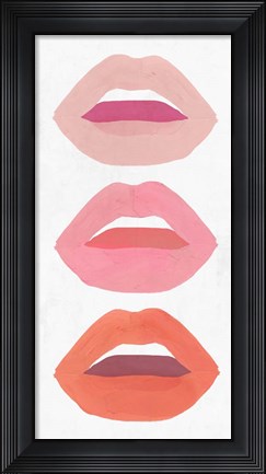Framed Red Lips II Print