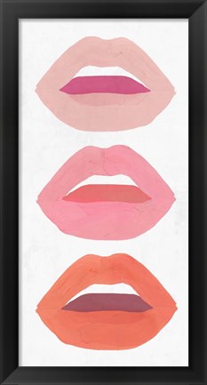 Framed Red Lips II Print