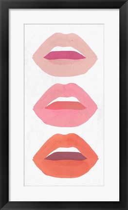 Framed Red Lips II Print