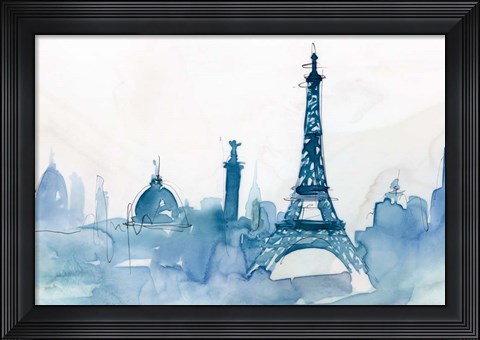 Framed Ocean Blue Paris Print