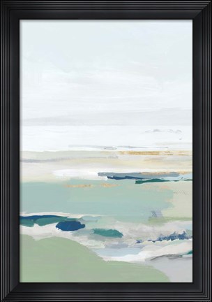 Framed Burbank Blue I Print