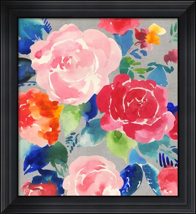 Framed Bright Floral Print