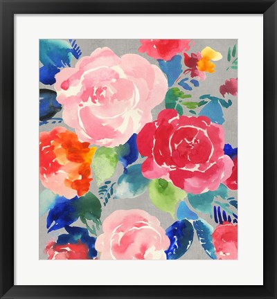 Framed Bright Floral Print