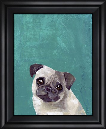 Framed Pug Puppy Print