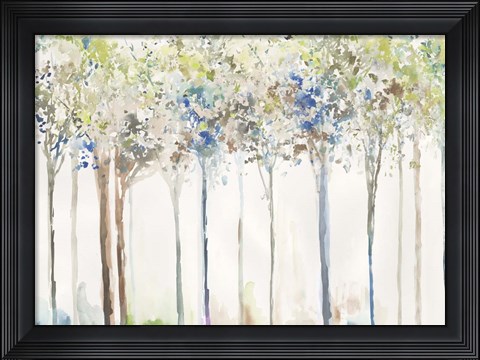 Framed Indigo Ink Trees Print