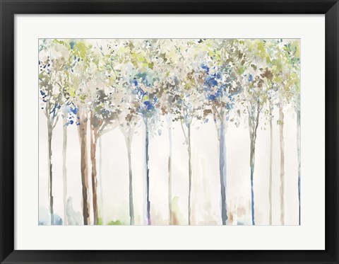 Framed Indigo Ink Trees Print