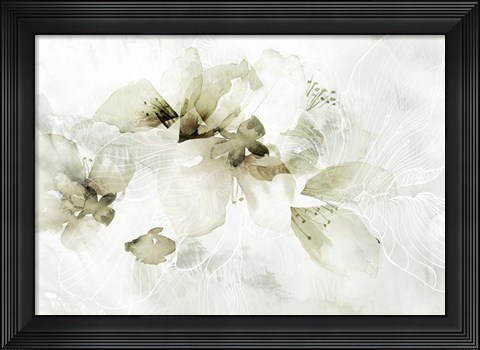 Framed Golden Cherry Blossoms Print