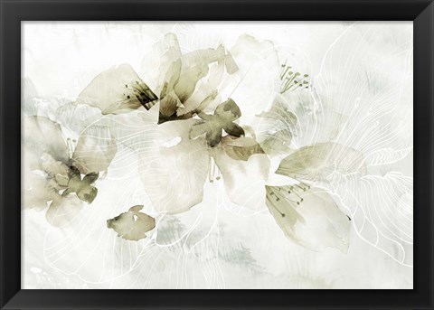 Framed Golden Cherry Blossoms Print