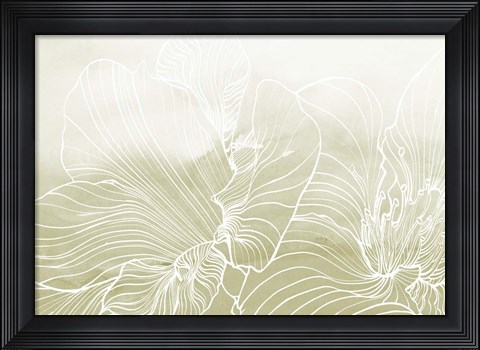 Framed Golden Florals Print